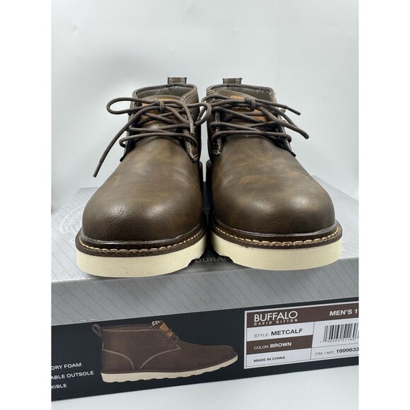 Buffalo Men\'s Chukka Boots Metcalf Brown Lace Up Boot Size 11 main image 10